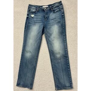 Kancan Women's Blue Distressed Straight Leg Jeans Size 6 #57688